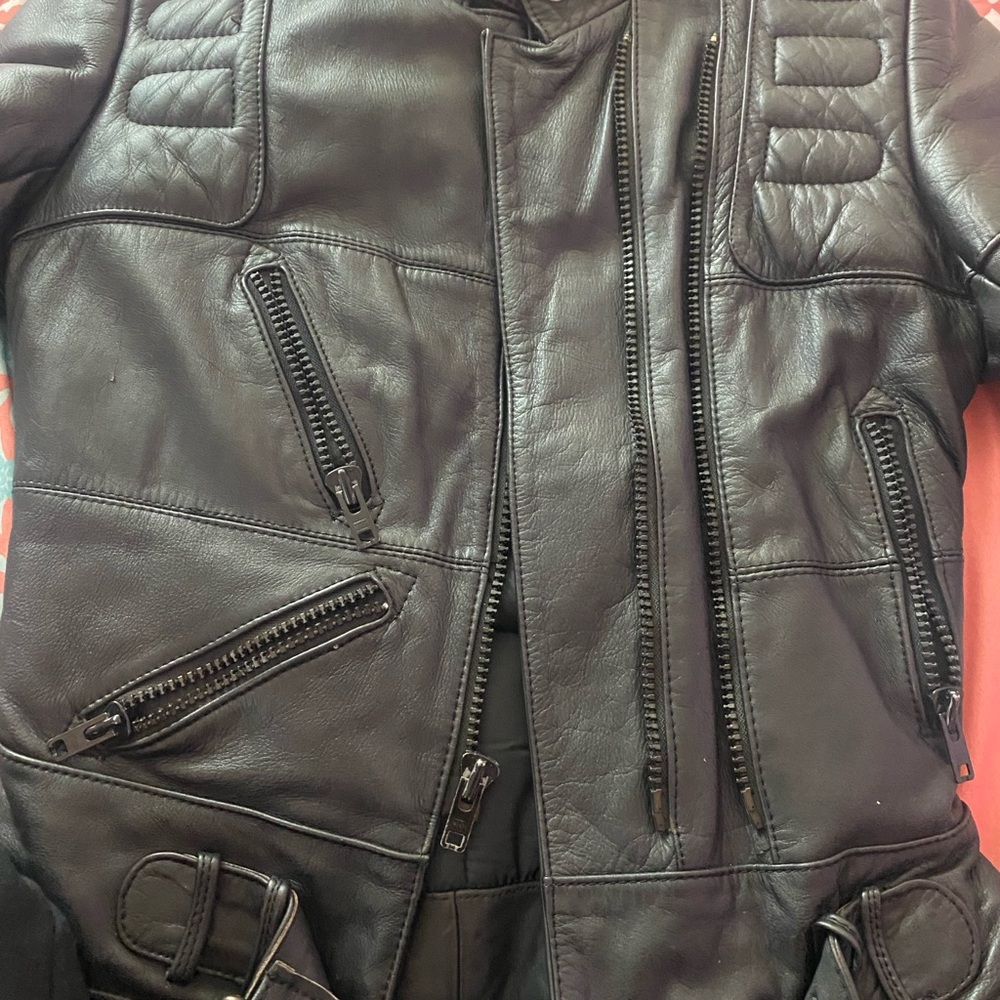 Women's Black 100% Leather Jacket REAL